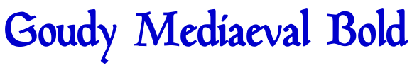 Goudy Mediaeval Bold font
